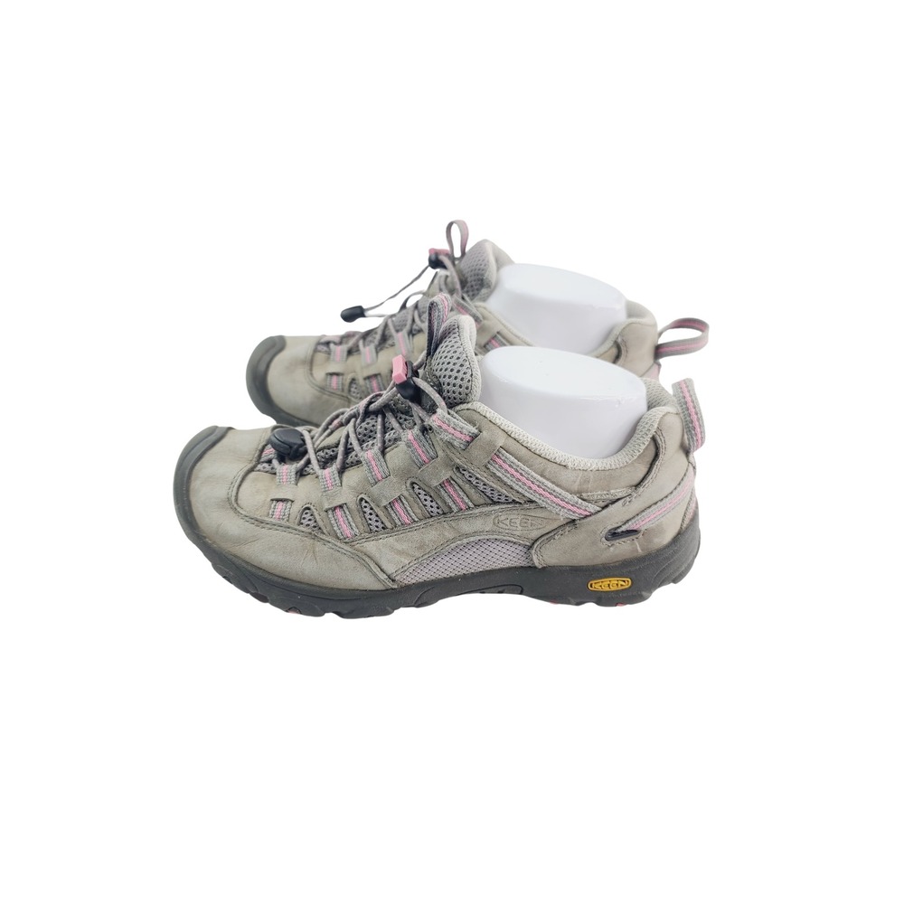 Keen Suede/Mesh Hiking Shoes, Women's, Size‎ 6, Gray/Pink Color